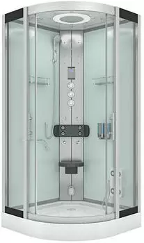 AcquaVapore Dampfdusche D58-20T3 Duschkabine 100x100cm weiß, ESG-Glas (D58-20T3-EA)
