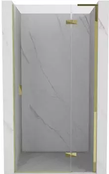 Mexen Mist-H L Duschtür schwenkbar rechts 120cm, transparent, gold (8A5L-120-000-50-00-P)
