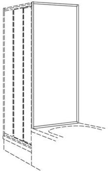 Koralle Twiggy Top verkürzte Duschtrennwand B: 80 H: 160 cm Kunstglas aquaperl transparent / silber matt