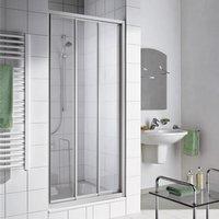 Kermi Gleitt&uuml;r Ibiza 2000, 3-teilig 90x185, silber/mattglanz, ESG klar...