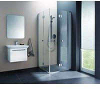 Koralle myDay Falteckdusche EFTS R 80 cm B: 80 H: 200 cm silber hochglanzpoliert VB01308020DP1