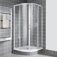 Kermi Nova 2000 Viertelkreis-Duschkabine R50 mit Gleitt&uuml;ren u. Festfeldern 90x90x185