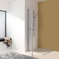 Koralle myDay Pendeltür EPWS Eckeinstieg 75 cm Seitenteil links B: 75 H: 200 cm silber hochglanzpoliert VB01507520DA1