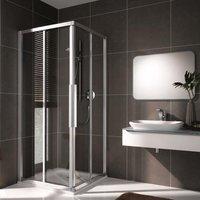 Koralle myDay Schiebetür ESF2 Eckdusche 75 x 90 cm B: 75 T: 90 H: 200 cm silber hochglanzpoliert VB029S1120DA1