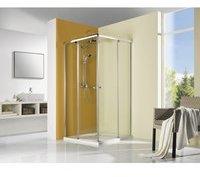 Breuer FaRA6 90x90x190cm Eckeinstieg 4-teil Klarglas hell Alu Chromeffekt (0160 005 001 017)