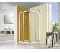 Breuer FaRA6 80x80x190cm Eckeinstieg 4-teil Klarglas hell Weiß (0160 011 001 014)