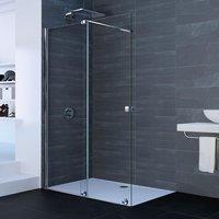Hüppe Xtensa pure Gleittür mit festem Segment 110 x 200 cm Anti-Plaque XT0102069322