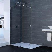 Hüppe Xtensa pure Walk-In Gleittür 1-teilig 120 x 200 cm Anschlag links ESG klar/silber hochglanz