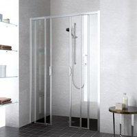 Kermi Liga Gleitt&uuml;r 4-teilig bodenfrei 145 cm mit Festfeldern f&uuml;r Duschplatz LID4B14520VPK