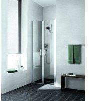 Kermi Liga Pendeltür 2-flg. BxH: 85 x 185 cm silber matt/klar