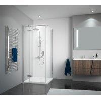 Breuer Drehtür für Seitenwand Panorama 90 cm Anschag links Dekor Intima Profilfarbe chrom (3384005045004)