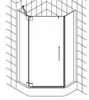Kermi Pasa XP F&uuml;nfeck-Duschkabine Pendelt&uuml;r links 80 x 90 cm PXL00F21201AK
