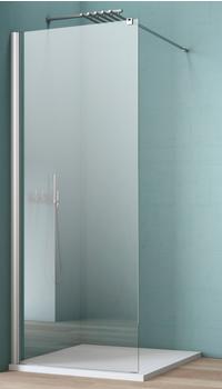 GEO maw flex 1-tlg. Seitenwand mit Wandprofil und ESG, 120 cm maw flex B: 120 H: 200 cm platin-silber AW00112002380