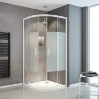 Sunny Runddusche Mit Schiebet&uuml;ren - Radius 55 Cm, Gr&ouml;&szlig;e: 90 X 90 X 190 Cm, Glas: 5