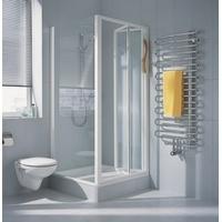 Kermi Ibiza 2000 Faltt&uuml;r 2-fl&uuml;gelig I2FTD 200 x 76-80 cm Glas klar Profile silber KermiCLEAN (I2FTD080201PK)