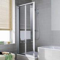 Kermi Ibiza 2000 Faltt&uuml;r 2-fl&uuml;gelig I2FTD 200 x 86-90 cm Glas klar Profile silber KermiCLEAN (I2FTD090201PK)