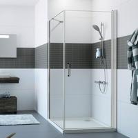 Hüppe Classics 2 Schwingtür für Seitenwand/Eckeinstieg Echtglas 100 x 200 cm silber matt