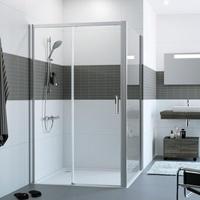 Hüppe Classics 2 Gleittür 1-teilig mit festem Segment Linksbefestigung EasyEntry Echtglas 120 x 200 cm B: 120 H: 200 cm C25309069322