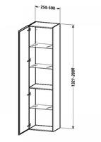 Duravit LC1191R8989 HS individual L-Cube 200x250x1321mm