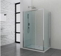 Sanotechnik Duschwand "Elite Chrom" BxH: 90 x 195 cm, Fixglaselement mit...