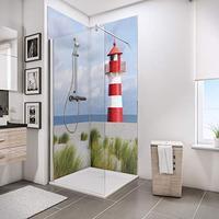 Schulte Duschr&uuml;ckwand Decodesign Leuchtturm, 90 x 90 x 210 cm