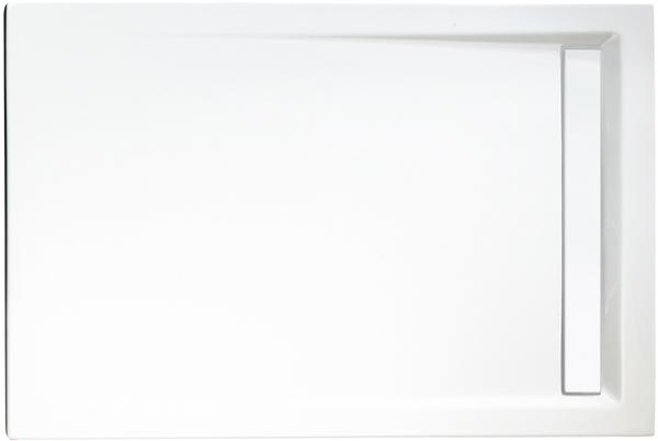 Schulte extra-flach 1200 x 900 mm mit Rinne alpinweiß inkl. Ablauf, Alpinweiß (EP202912 04 44)