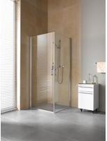 Kermi Diga Eckeinstiegshälfte Pendeltür DI1EL100182PK 100x185cm, weiß, ESG klar Clean, links, auf Duschwanne