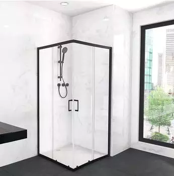 Aurlane City Eckdusche 90 x 90 cm schwarz FAC283