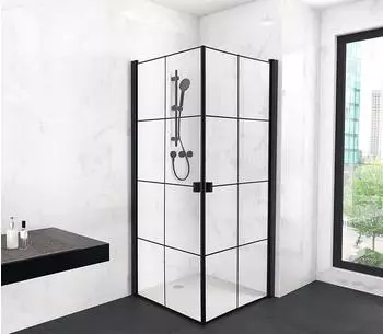 Aurlane Clean line Eckeinstieg 90 x 90 cm schwarz (FAC880)