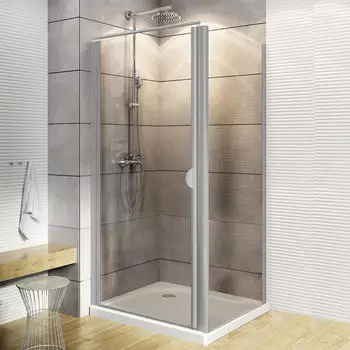 Schulte Lugano ExpressPlus BxT: 80 x 80 cm Alu/ESG klar Schulte Lugano ExpressPlus BxT: 80 x 80 cm Alu/ESG klar