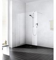 Kermi Walk-In XB 80x200cm Wall WIW Dekor Stripe 2 Klarglas hell KermiClean Silber Hochglanz (XBWIW08020VFK)