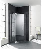 Kermi Pasa XP F&uuml;nfeck-Duschkabine Pendelt&uuml;r PXL4509018VUK 90x90x185cm, silber hochglanz, ESG SR Opaco, links