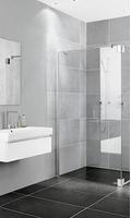 Kermi Pasa XP Seitenwand f Pendelt&uuml;r 1-fl. und Festfeld PXTFR103201YK 103x200cm, silber matt, ESG SR OpacoClean, rechts, auf Duschplatz