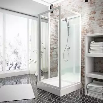 Schulte ExpressPlus 72H Juist II U-Kabine Wellnesskabine Komplettdusche 80 x 80 cm / 210 cm (EP1916704 04 50)