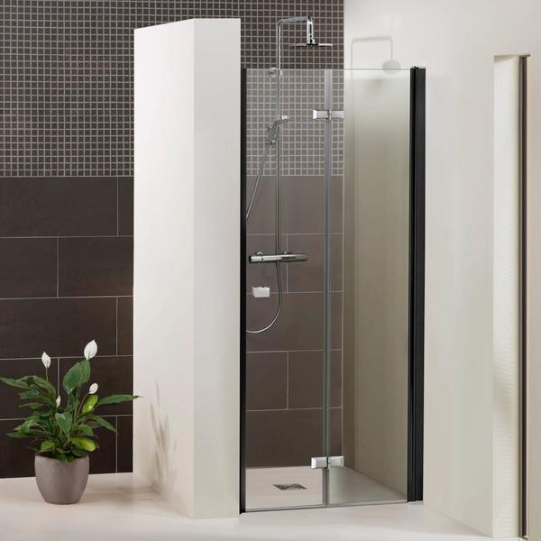 Dusbad Vital 1 Dusche Glastür für DuschnischeDrehtür Anschlag links, 102,5 cm weiß