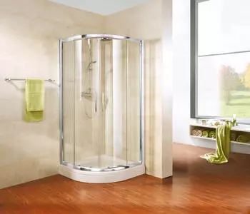 Schulte Kristall/Trend Viertelkreis R55 90 x 90 cm chrom/ESG klar