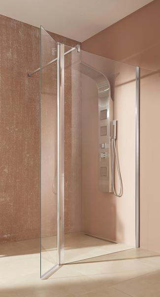 WELLTIME Walk-in-Dusche Mailand, Einscheibensicherheitsglas, Breite 100 cm, Duschabtrennung