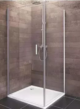 Aloni Eckdusche mit Schwingt&uuml;r 80 x 80 cm CR01-8080