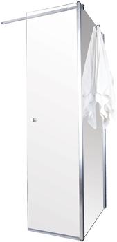 Sanotechnik geteilte Dusch-Flügeltür Sanoflex Grande, Einscheibensicherheitsglas, mit Glasseitenwand