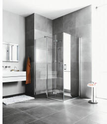 Kermi Diga 120x201,7cm Eckeinstieg Halbteil 2-teilig Milchglas SR Opaco KermiClean (DIF2L12020VYK)