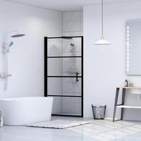 vidaXL Duscht&uuml;r Hartglas 81&times;195 cm Schwarz