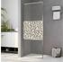 vidaXL Duschwand für Begehbare Dusche ESG-Glas Steindesign 115x195 cm Badewanne & Dusche