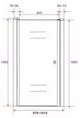 Aloni CR043-100 Dusch-Schiebetür 97-101x190cm, 6mm ESG-Glas, Nano-Beschichtung (CR043-100)