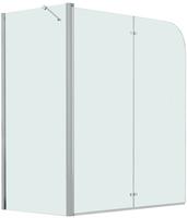 vidaXL Badewannenaufsatz 2-fach Faltbar ESG 120x68x130 cm
