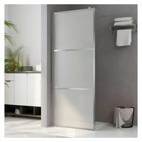 vidaXL Begehbare Duschwand mit voll mattiertem ESG-Glas 90x195 cm