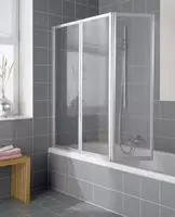 Kermi Vario 2000 Faltwand 3-fl&uuml;gelig auf Badewanne 140 x 140 cm, Duschkabinen,