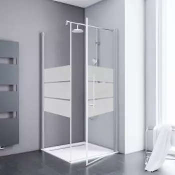 Schulte ExpressPlus 7T Alexa Style 2.0 Depoli Light Alu-Natur 90 x 90 x 192 cm (EP321506 01 310 26)