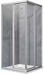 Koralle TwiggyTop Eckdusche EDPTT 2 90 x 90 cm silber matt/aquaperl transparent