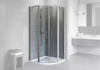 Schulte ExpressPlus Alexa Style 2.0 R50 90 x 90 cm Klarglas hell Alu-Natur (EP325006 01 500 17)
