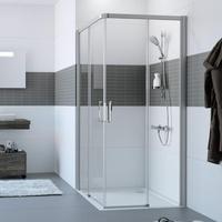 Hüppe Classics 2 EasyEntry Viereck Gleittüreckeinstieg 2-teilig silber matt (C25106087321)